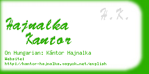 hajnalka kantor business card